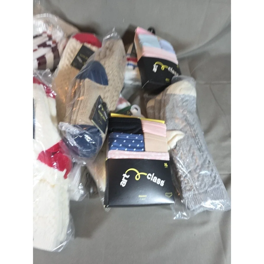 Art Class Socks Lot of 28 Mixed 2 Packs Of Underwear Included. 30 Units Total